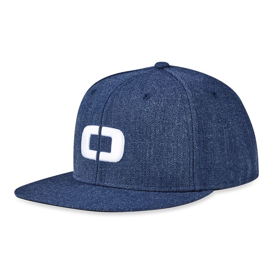 The Alpha Icon Snap Back Hat has a classic flatbill shape with modern stretch comfort.