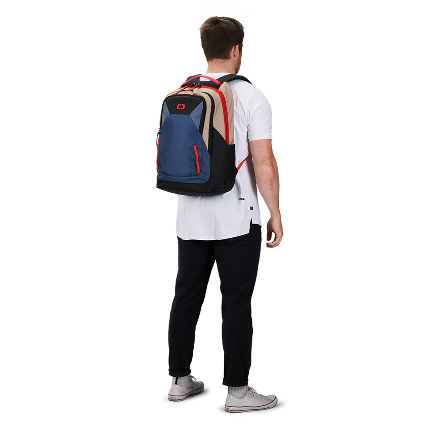 OGIO Axle Pro Backpack Tan Blue Red 22 Liter